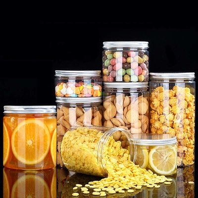 Je vous recommande un grand pot en plastique pour épices des biscuits un pot en plastique transparent un pot en plastique un couvercle en or avec une étiquette personnalisée