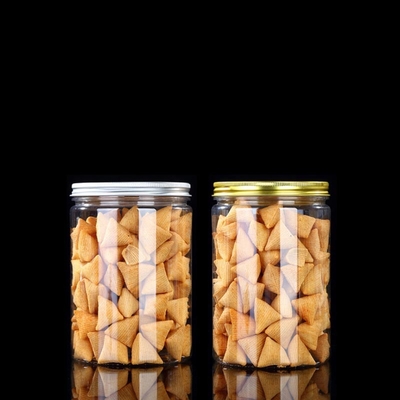 Je vous recommande un grand pot en plastique pour épices des biscuits un pot en plastique transparent un pot en plastique un couvercle en or avec une étiquette personnalisée