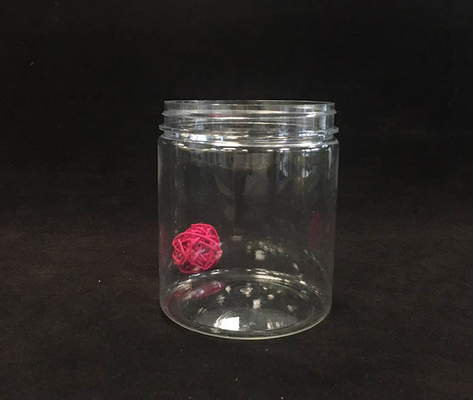 Bouteilles en plastique à fond rond transparent avec couvercles sensibles à la pression (3 oz-8 oz)