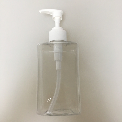 Bouteille de pompe en PET avec bouchon rose pour soins de la peau recyclables