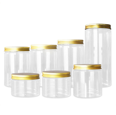 Bouteilles en plastique transparent personnalisables avec couvercles pour le stockage et l'affichage