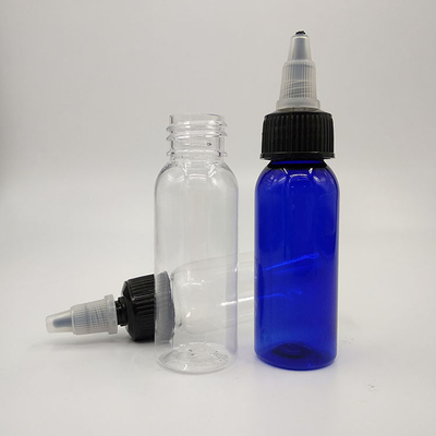 Bouteilles en plastique transparent à vis avec finition à vis de cou