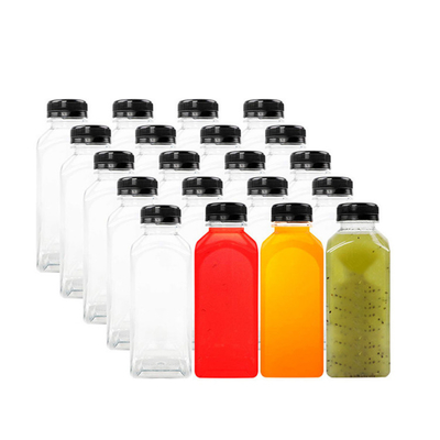 Bouteilles de thé au lait en plastique modernes réutilisables avec vis sur le couvercle