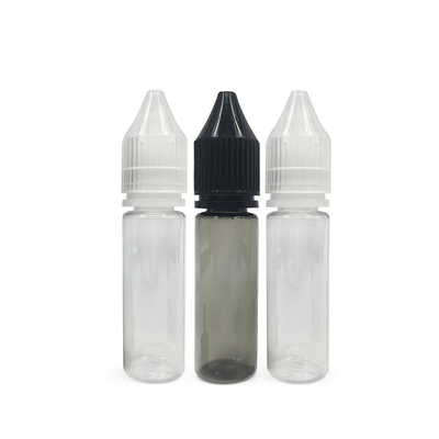 Bouteille en plastique PET transparente à l' épreuve des enfants de 15 ml pour E Liquid