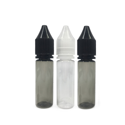 Bouteille en plastique PET transparente à l' épreuve des enfants de 15 ml pour E Liquid
