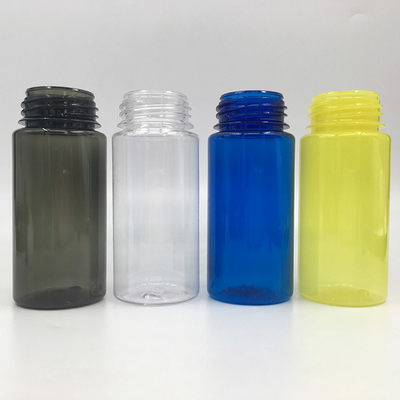 Bouteilles de liquide PET E transparentes et rondes personnalisées avec un capuchon à vis à l'épreuve des enfants
