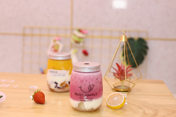 Manche en plastique colorée étanche aux fuites Bouteilles de jus de lait et de thé