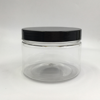 Des contenants de pots en plastique transparent personnalisables avec des couvercles en aluminium pour une capacité de 2 à 8 onces