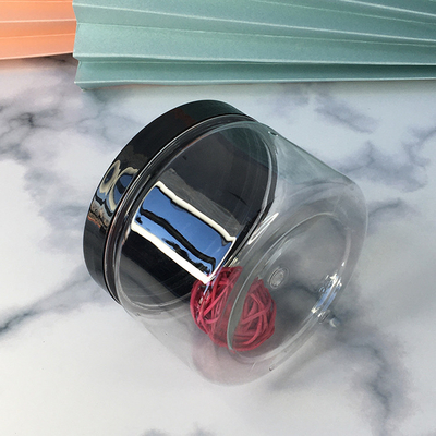 Des contenants de pots en plastique transparent personnalisables avec des couvercles en aluminium pour une capacité de 2 à 8 onces