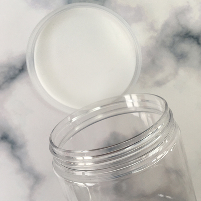 Containers en pot en plastique transparent personnalisés avec logo et joint en feuille