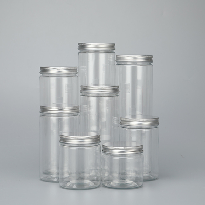 Commodité de stockage du miel Larges bocaux en plastique avec couvercle et bouchon en aluminium pour bouteille PET