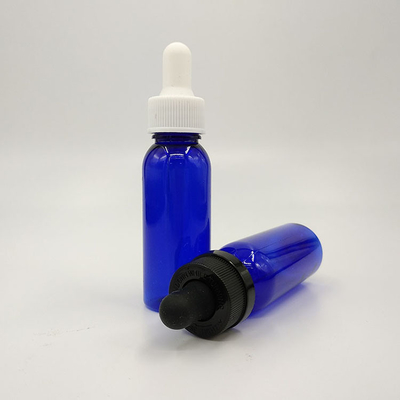 Surface lisse Logo personnalisé Bouteilles gouttelettes en verre noir pour emballage liquide