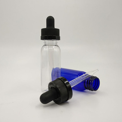 Bouteilles de gouttelette à logo transparent à surface lisse personnalisées pour le stockage de liquides essentiels