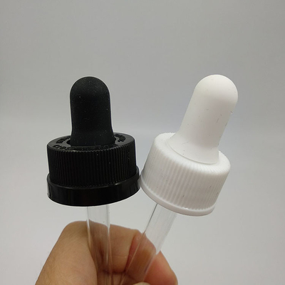 Logo personnalisé imprimé Bouteilles de gouttelettes en plastique transparentes lisses / Bottes de gouttelettes en plastique pour liquide