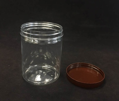 Des pots en plastique personnalisés avec des couvercles en plastique / aluminium pour la poudre alimentaire