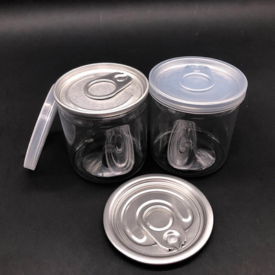 Contenants en pot en plastique transparent avec couvercles personnalisables