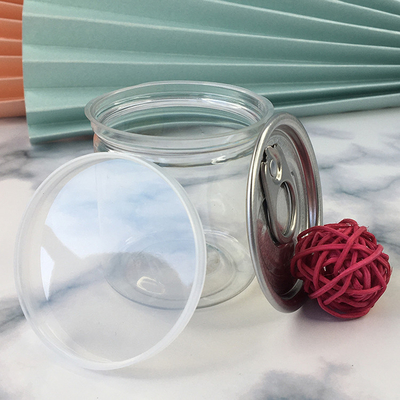 Contenants en pot en plastique transparent avec couvercles personnalisables