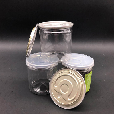 Commodité de stockage du miel Larges bocaux en plastique avec couvercle et bouchon en aluminium pour bouteille PET