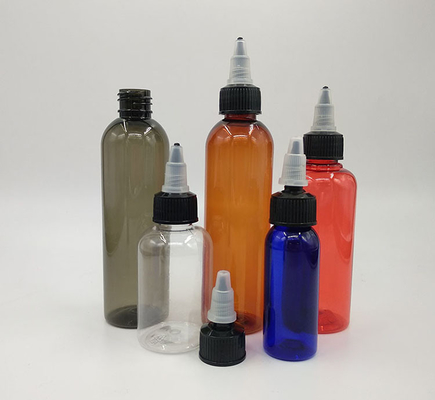 Bouteille à goutte à goutte en plastique imprimée sur mesure avec bouchon à vis pour liquide