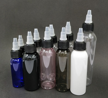 Bouteille à goutte à goutte en plastique imprimée sur mesure avec bouchon à vis pour liquide