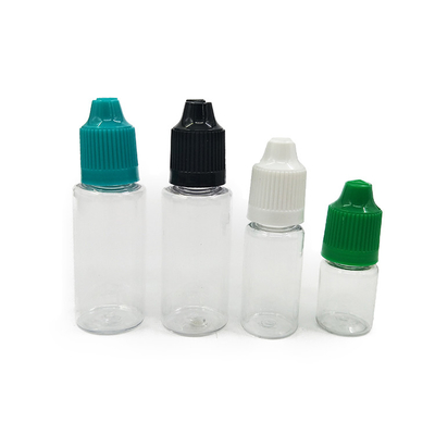 Bouteilles de gouttelette en plastique sur mesure avec capuchons à vis lisses pour emballage liquide