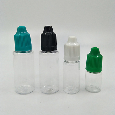 Bouteilles de gouttelette en plastique sur mesure avec capuchons à vis lisses pour emballage liquide