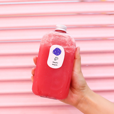 Bouteille de jus en plastique moderne avec poignée pour boisson froide