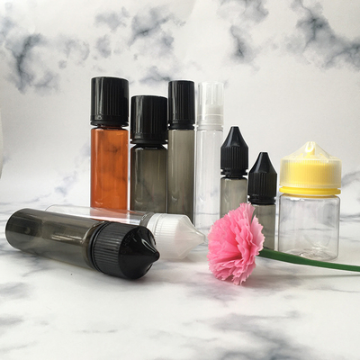 Bouteilles à goutte à goutte transparentes à col pour enfants de différentes tailles
