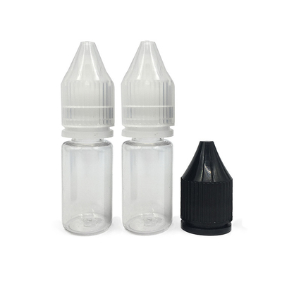 Bouteilles en plastique PET transparentes imprimées avec logo personnalisé pour E Liquid