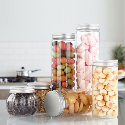 Des pots en plastique de design moderne avec un couvercle à vis facile à ouvrir et un couvercle en aluminium 10ml 15ml 30ml 60ml 80ml 100ml 120ml 150ml
