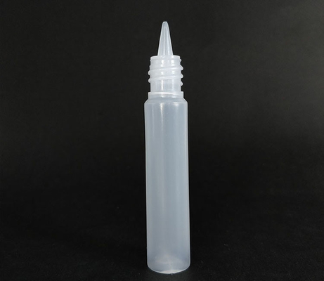 Bouteille de liquide en plastique E ronde en PET transparente avec logo sur mesure