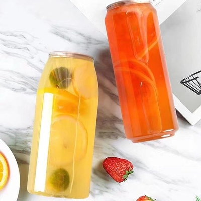 Bouteilles de thé au lait en plastique étanches aux fuites avec poignées