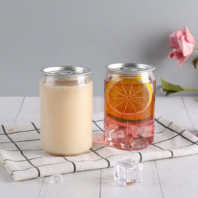 Les bouteilles en conserve les plus vendues pour le commerce des jus Bouteille en plastique sans BPA avec pleine ouverture Bouteilles de jus réutilisables Logo personnalisé