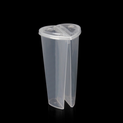 Bouteilles de thé au lait en plastique étanches aux fuites en forme carrée et ronde