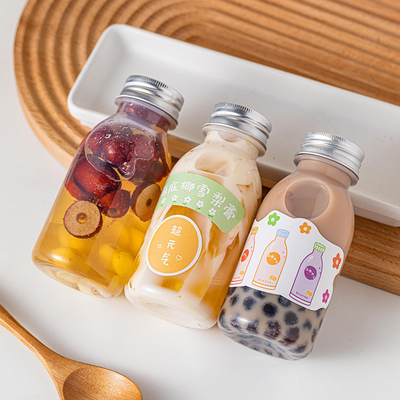 Bouteilles de jus en plastique carrées rondes et étanches aux fuites