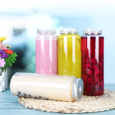 Bouteilles de thé en plastique transparentes de 500 ml avec poignée et vis sur le couvercle