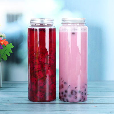 Bouteilles de thé en plastique transparentes de 500 ml avec poignée et vis sur le couvercle