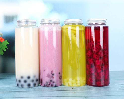 Bouteilles de thé en plastique transparentes de 500 ml avec poignée et vis sur le couvercle