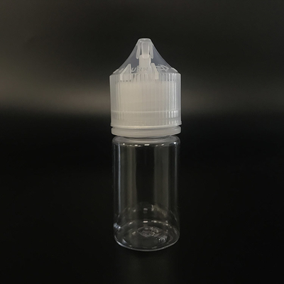 Bouteille transparente ronde E liquide de 10 ml pour emballage de jus de vapeur