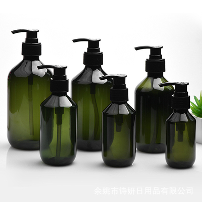 Bouteille de pompe de shampooing rose en PET pour distributeur de cosmétiques adaptés aux voyages