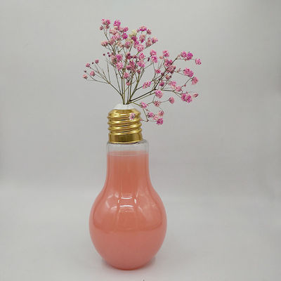 Bouteille en plastique en forme d'ampoule robuste Bouteille électrique Bouteilles de boisson jus de lait pour animaux de compagnie