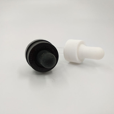 Bouteilles à goutte-à-goutte de 10 ml à bouchon Noir transparent Personnaliser