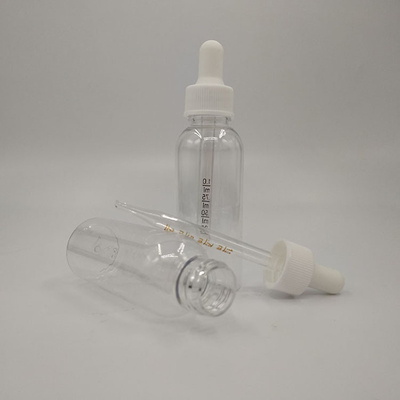 Bouteilles à goutte à goutte en verre en plastique transparentes et noires personnalisées