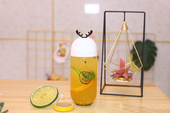 bouteilles de jus en plastique à 250 ml à l' épreuve des fuites avec vis sur le couvercle