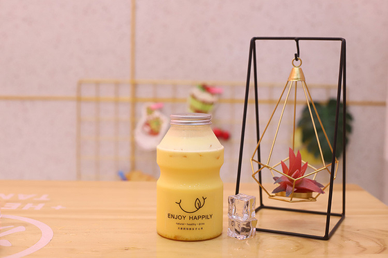 Bouteilles de thé au lait moyennes avec vis sur le couvercle personnalisables et de taille moyenne