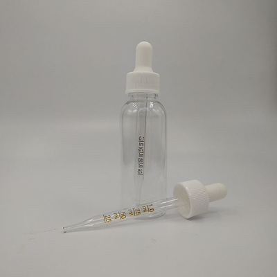 Bouteilles gouttelettes en verre plastique Capacité 10ml 15ml 20ml 30ml 40ml 50ml 60ml 70ml 100ml 120ml Impression 5000 pièces