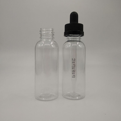 Bouteilles à goutte-à-goutte de personnalisation noire transparente avec goutte-à-goutte de type capuche