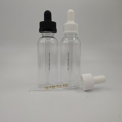 Bouteilles à goutte-à-goutte de personnalisation noire transparente avec goutte-à-goutte de type capuche