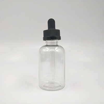 Bouteilles à goutte-à-goutte en verre transparent noir avec capuchon à vis pour liquide de différentes Ml 10-120