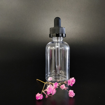 Bouteilles à goutte-à-goutte en verre transparent noir avec capuchon à vis pour liquide de différentes Ml 10-120